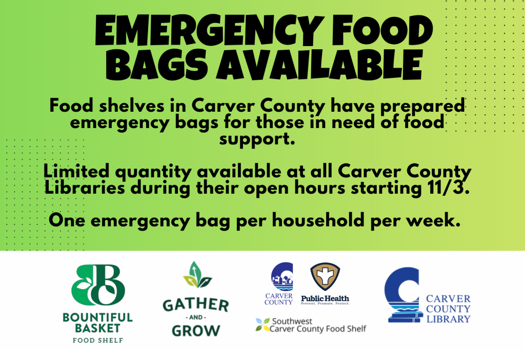 Emergency food bags available