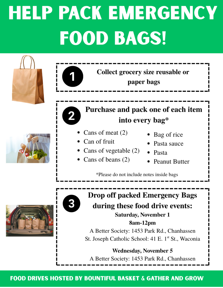 Information about emergency food bags